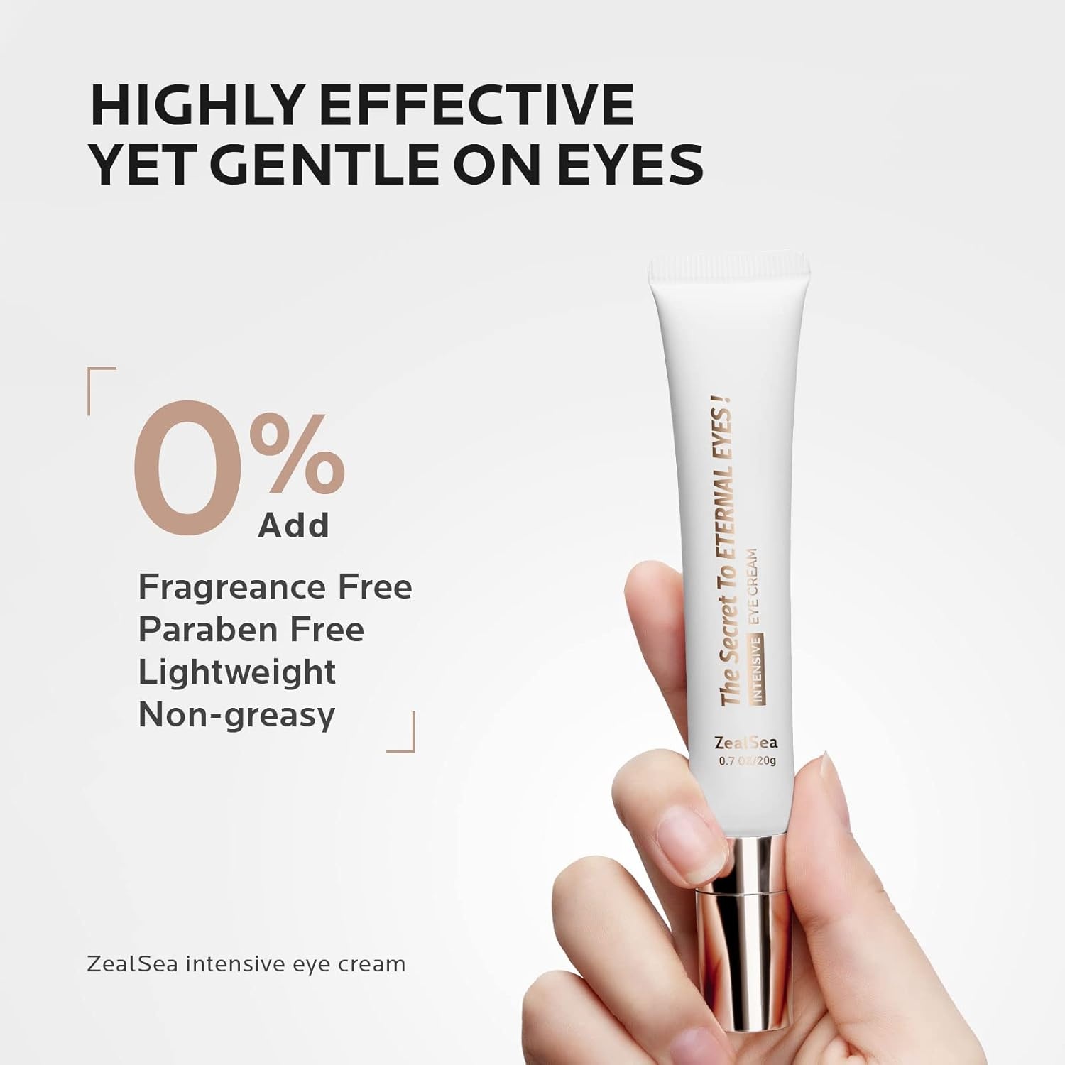 image:imageZealSea Caffeine Eye Cream 4in1 Anti Aging eye serum treatment for Dark CirclesPuffiness under eye Bags and Wrinkles Brightening Eye cream reduce Fine Lines 07 OZ