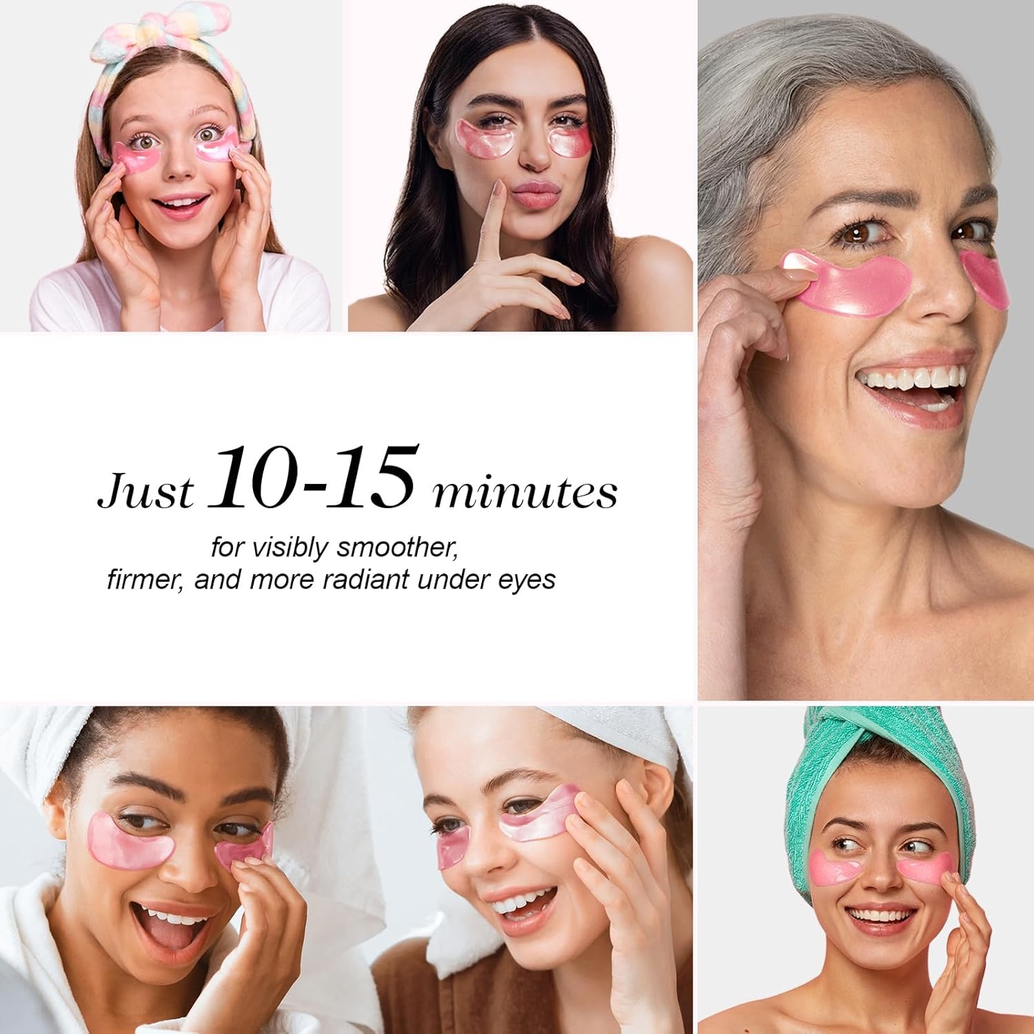 image:imageZealSea Under Eye Patches for Puffy Eyes and Dark Circles Collagen Under Eye Mask for Dark Circles and Puffiness Travel Essentials Eye Gel Pads for Spa Party Self Care Gifts for Women 20 Pairs1 Fl Oz Pack of 20