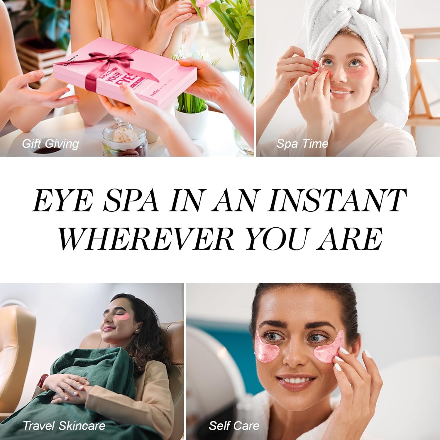 image:imageZealSea Under Eye Patches for Puffy Eyes and Dark Circles Collagen Under Eye Mask for Dark Circles and Puffiness Travel Essentials Eye Gel Pads for Spa Party Self Care Gifts for Women 20 Pairs1 Fl Oz Pack of 20