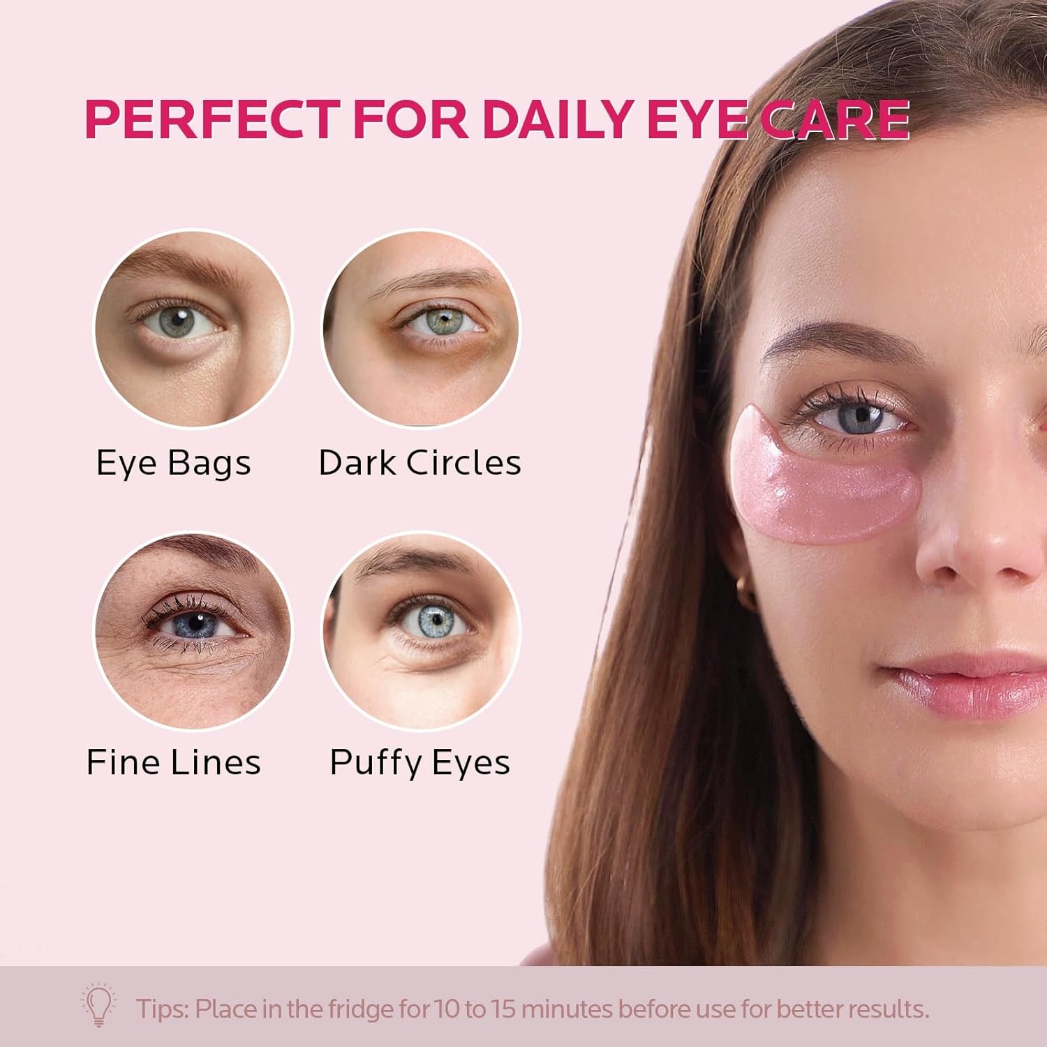 image:imageZealSea Under Eye Patches for Puffy Eyes and Dark Circles Collagen Under Eye Mask for Dark Circles and Puffiness Travel Essentials Eye Gel Pads for Spa Party Self Care Gifts for Women 20 Pairs02 Ounce Pack of 12