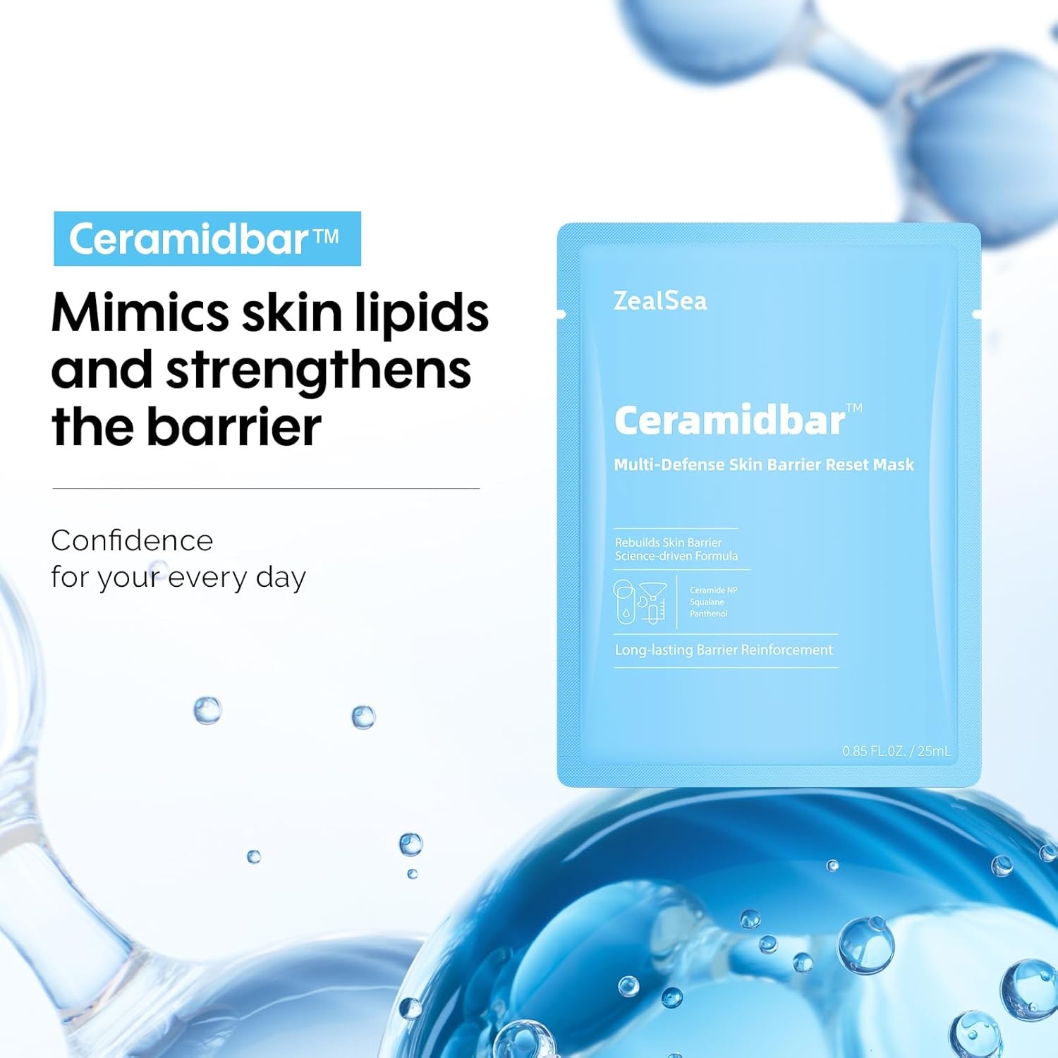 image:imageZealSea Cicalix amp Ceramidbar Face Masks Skincare Allinone Proven Derm Solution Facial Mask for Visibly Soft Plump Quenching Antiaging Soothing amp Refreshing Strengthen amp Restore 44 DuoRescue Repair Duo 8 count
