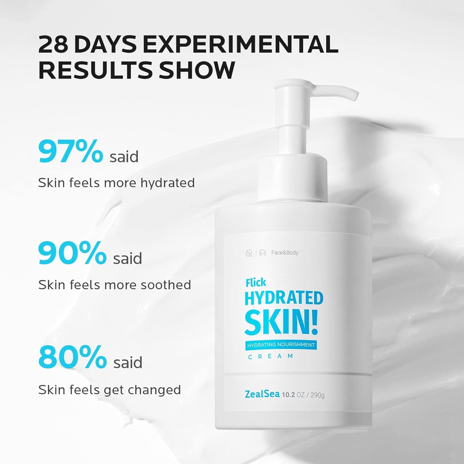 image:imageZealSea Face Moisturiser Lotion with Hyaluronic Acid amp Ceramide amp Aloe Vera Hydration Moisturiser for Normal To Dry Sensitive Skin Facial and Body Hydrating Moisturizing Cream 290 ml