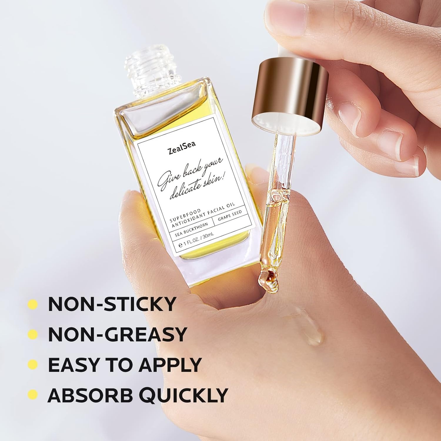 image:imageZealSea Superfood Antioxidant Face Oil Facial Oil with Antioxidant Rich PlantBased Oils Hydrating Moisturizing and Smooth Dry Skin Care Gua Sha Massage Skin Therapy Oil for Women Men 1 Fl Oz