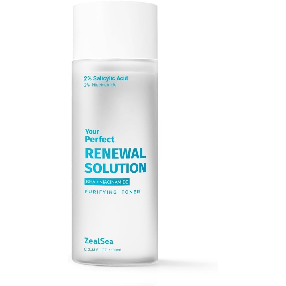 image:imageZealSea Salicylic Acid Toner Blackhead Remover BHA Liquid Exfoliant CICA 676OZ Pore Minimizer for Face Gentle Alcohol Free BHA Toner for All Skin Type with Niacinamide Redness Relief VeganBHA 338 FLOZPack of 1