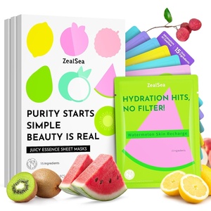image:imageZealSea Clean Beauty Face Masks Skincare Minimalism 15 Ingredients Sheet Mask Deep Hydration Facial Mask for Bouncy amp Glowing Sleepover Spa Party Supplies Women Teen Girl Gifts Trendy Stuff 7PackFruit Season 21 count