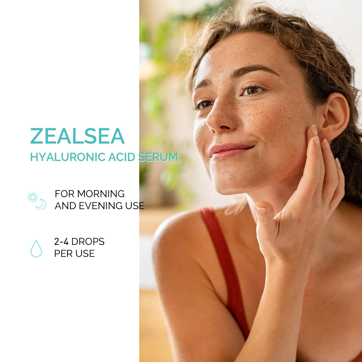 image:imageZealSea 2oz Pure Hyaluronic Acid Serum for Face Hydrating Facial Serum for Smoothing Fine Lines with Niacinamide and Ceramides for All Skin Types Paraben Free and Fragrance Free