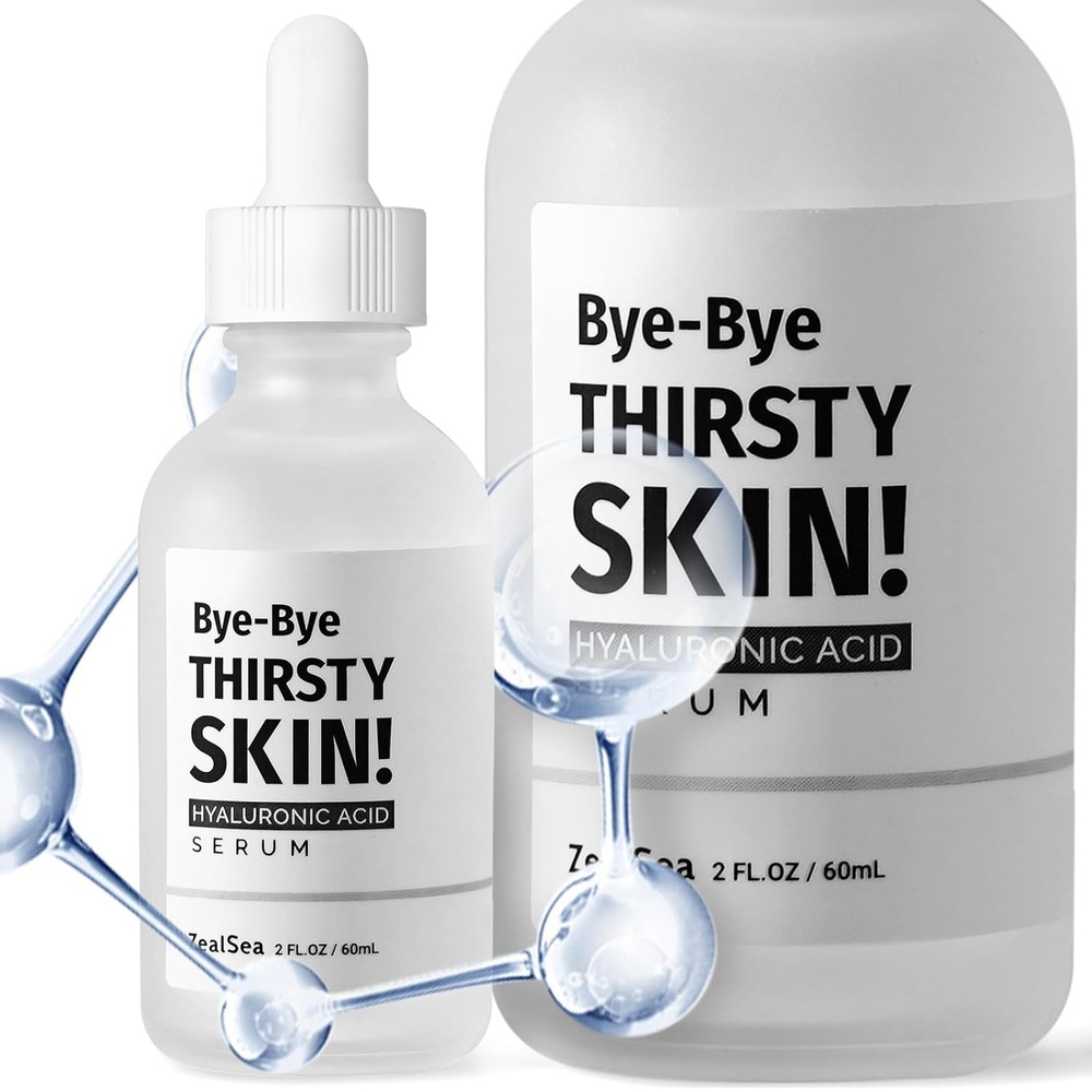 image:imageZealSea 2oz Pure Hyaluronic Acid Serum for Face Hydrating Facial Serum for Smoothing Fine Lines with Niacinamide and Ceramides for All Skin Types Paraben Free and Fragrance Free